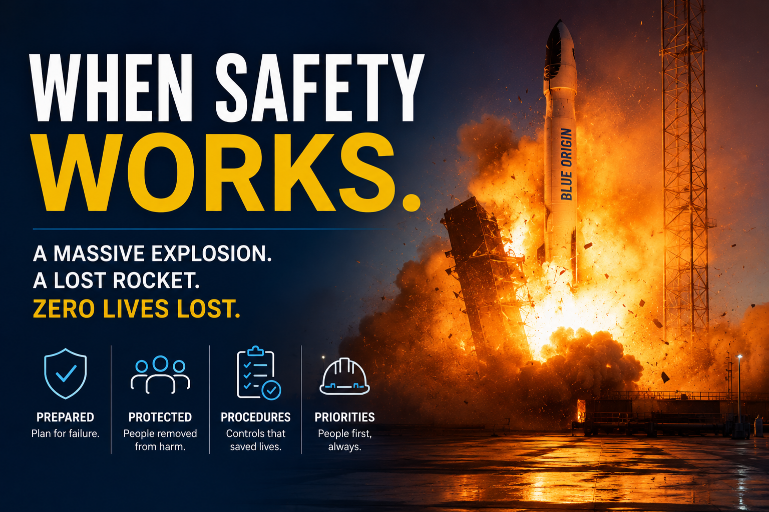 A Massive Explosion, a Lost Rocket, and Zero Fatalities: When Safety Works